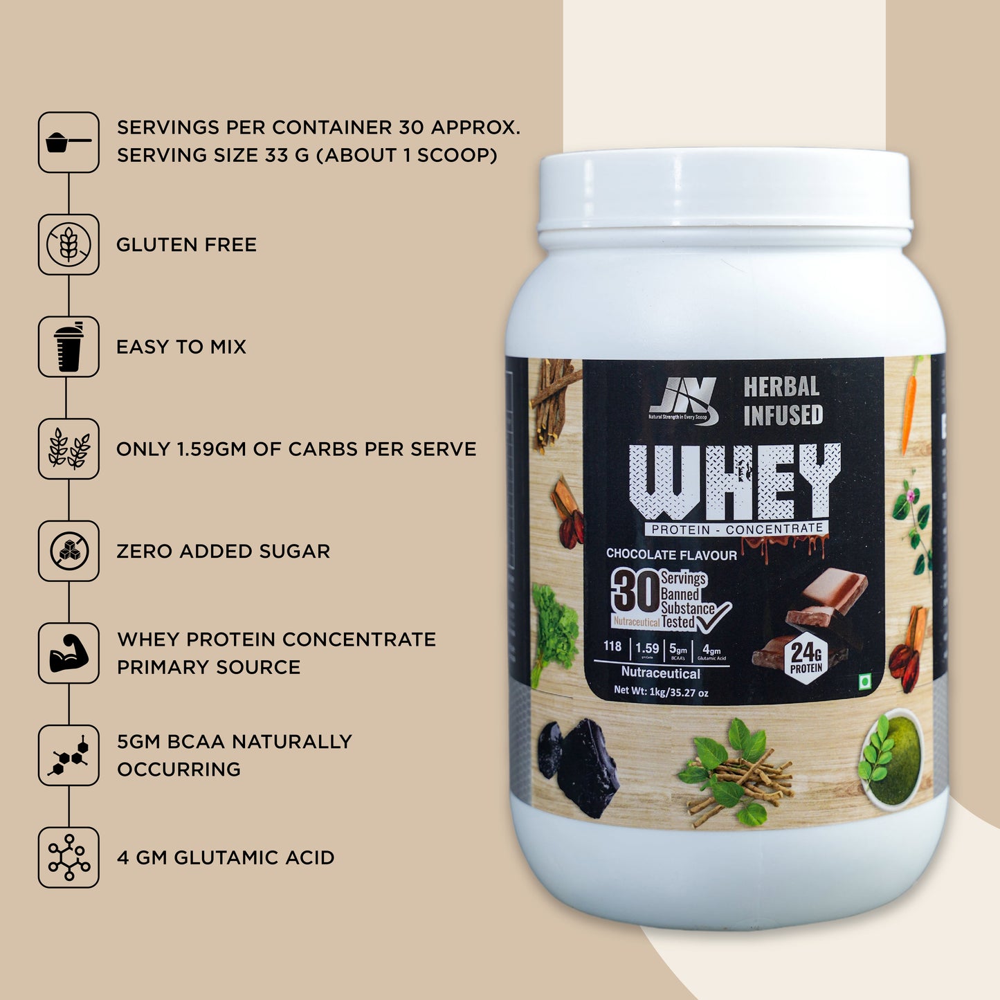 Joint Nutrition Concentrate Whey Protein Chocolate 1kg