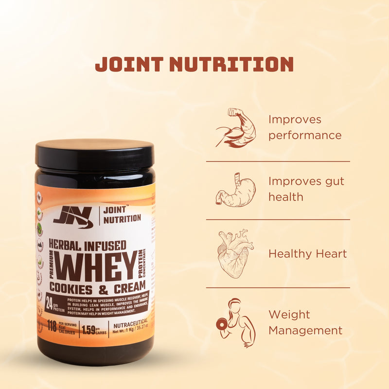 Joint Nutrition Whey Protein Concentrate For Men | Cookies and Cream Flavour